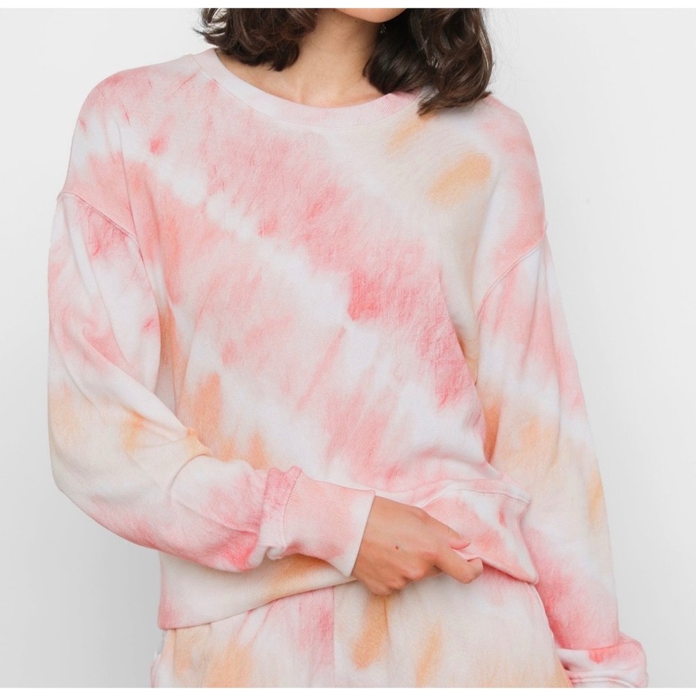 Rails Ramona Sunset Tie Dye Pink‎ Orange French Terry Sweatshirt lightweight M